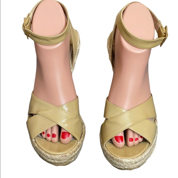 JIMMY CHOO PHOENIX WEDGE ESPADRILLES beige size 38.5 - Picture 5 of 15